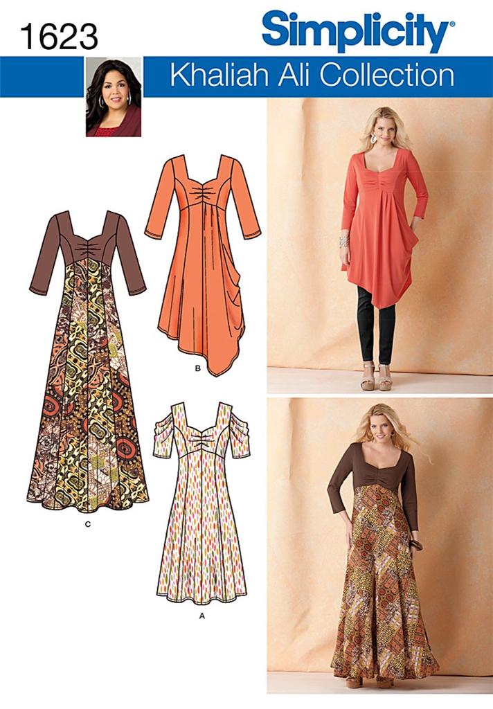 Simplicity 1623 Sewing Pattern Ladies Knit Dress inc. Plus Sizes ...