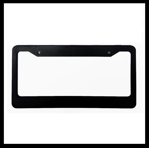 2 Black Blank plastic license frame plate