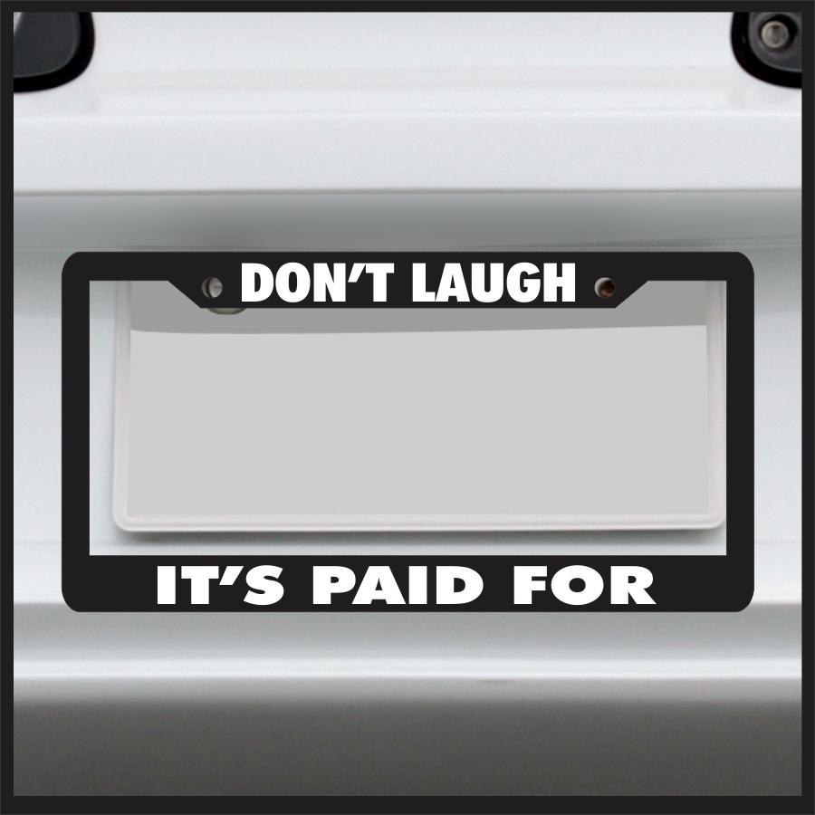 Funny License Plate Frame - 'Closer You Get Slower I Drive' Anti-Theft Frame With Hardware