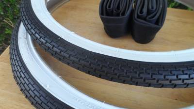 20x1.75 Brick Pattern White Wall Tires 20x1.75 BMX Lowrider DYNO GT
