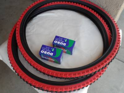 red mountain bike tires