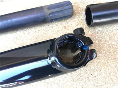 New Black 175mm 3-Piece BMX CRANK SET CR-MO 8T EURO BB 19mm Sealed Bearings BIKE