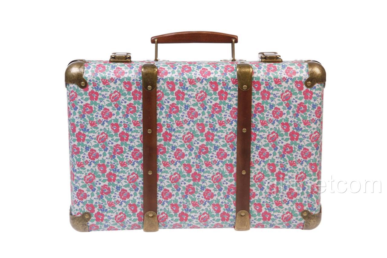 Vintage Floral Suitcases Set Of 3 Storage Boxes And A Choice Of School ...