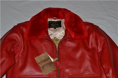 SCHOTT NYC G1SC Lambskin Wings of Gold G-1 Flight Jacket RED ALL