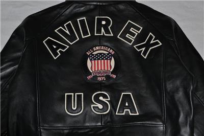 【AVIREX】X-1 leather patch Bomber jacket AUTHENTIC Avirex Icon Leather A1 BOMBER Jacket MENS BLACK