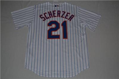Nike Men's New York Mets Max Scherzer #21 WHITE Cool Base Jersey