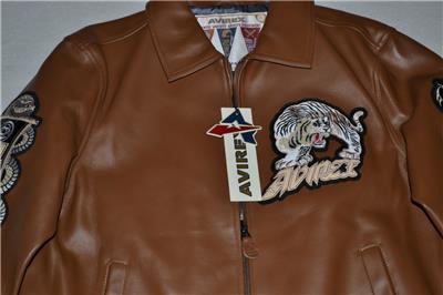 AUTHENTIC AVIREX SPEED TIGER A-2 JACKET BOMBER MENS TOFFEE NEW ALL