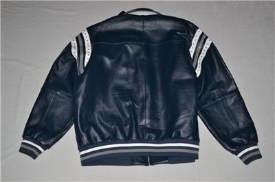 AUTHENTIC Pelle Pelle Men's LEATHER Jacket ENCRUSTED VARSITY