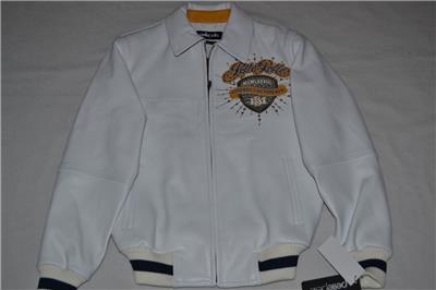 Pelle Pelle Men's LEATHER Jacket LEGEND LIVE FOREVER WHITE Pelle Pelle Men's LEATHER Jacket LEGEND LIVE FOREVER WHITE