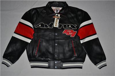 SALE AUTHENTIC Avirex LEGEND Leather BOMBER Jacket MENS BLACK NEW