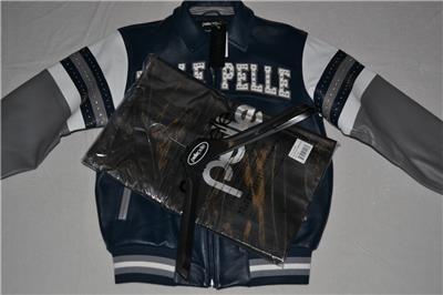 Pelle Men's LEATHER ARCHES JACKET SODA CLUB NAVY GREY All Sizes