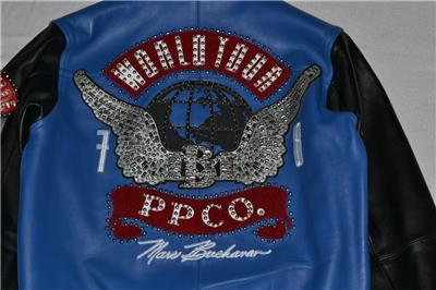 Pelle Pelle Men's LEATHER WORLD TOUR JACKET BLACK BLUE NEW NWT | eBay