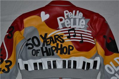 Pelle Pelle Women's LEATHER Jacket 50 Years of Hip Hop Cropped NWT
