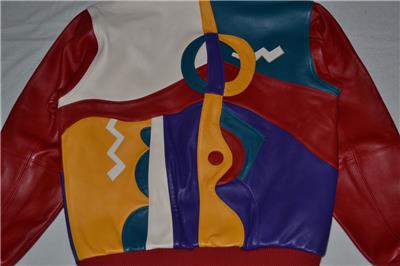 Pelle Pelle Men's LEATHER PICASSO PLUSH Jacket RED MULTI All Sizes