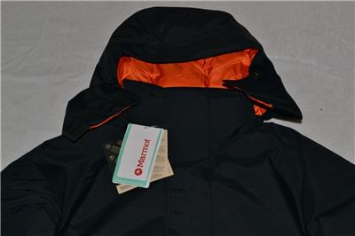 AUTHENTIC MARMOT GORE TEX MEN'S MAMMOTH PARKA BLACK FLAME NEW