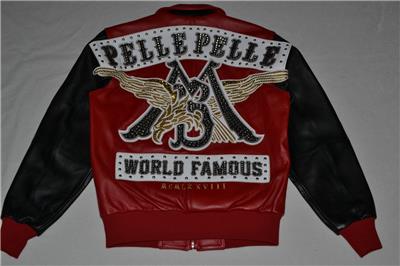 Pelle Pelle Men's LEATHER LEGEND WORLD FAMOUS Jacket RED All Sizes
