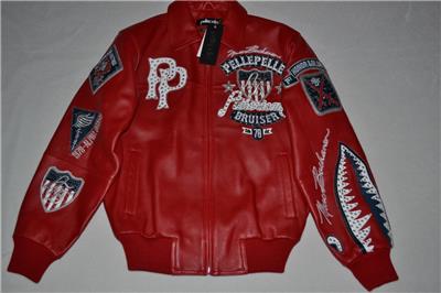 激レアpellepelle leather jacket size42 ペレペレ Pelle Pelle Men's LEATHER Jacket RED 45TH ANNIVERSARY All