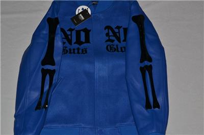 Authentic ROKU STUDIO No Guts No Glory Varsity Jacket BLUE