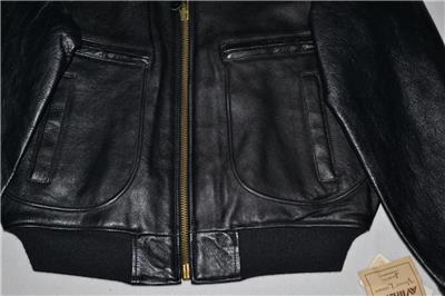 AUTHENTIC Avirex (LTD) VINTAGE COCKPIT NY G-2 JACKET LEATHER BLACK