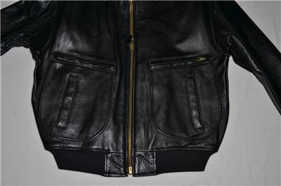 AUTHENTIC Avirex (LTD) VINTAGE COCKPIT NY G-2 JACKET LEATHER BLACK