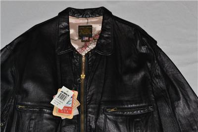 AUTHENTIC Avirex (LTD) VINTAGE COCKPIT NY G-2 JACKET LEATHER BLACK