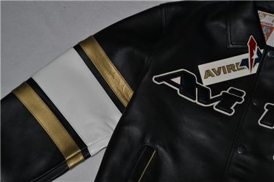 レザージャケット・コート GOLDEN  BLACK LEATHER JACKET AUTHENTIC Avirex 50th ANNIVERSARY LIMITED Jacket MENS BLACK