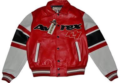 SALE AUTHENTIC Avirex LEGEND Leather BOMBER Jacket MENS RED NEW