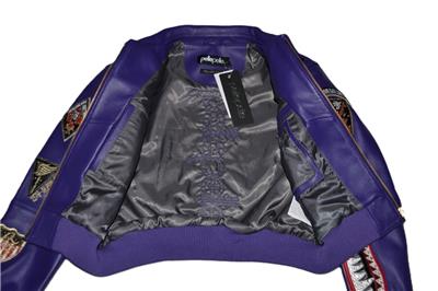 pelle pelle レザージャケット　紫 サイズ12 Pelle Pelle Men's 50 YEARS OF HIP HOP LEATHER JACKET PURPLE All