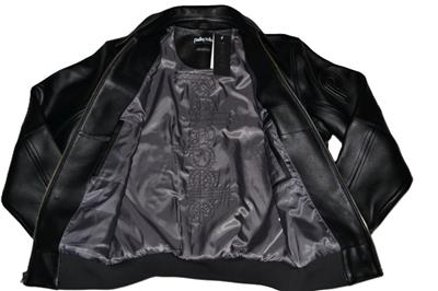 AUTHENTIC MEN'S CORDED PELLE PELLE CLASSIC LEATHER JACKET BLACK