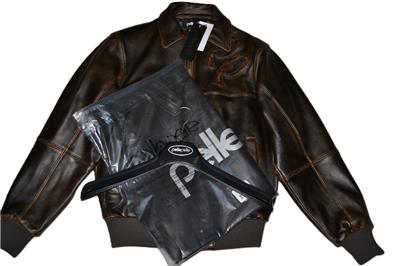 AUTHENTIC PELLE PELLE MEN'S TWO TONE CLASSIC LEATHER JACKET BROWN