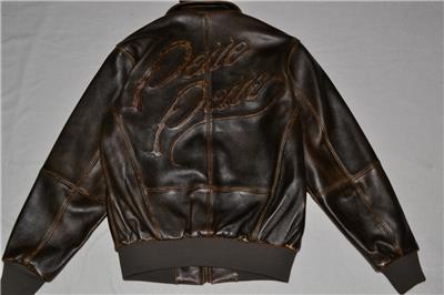 AUTHENTIC PELLE PELLE MEN'S TWO TONE CLASSIC LEATHER JACKET BROWN
