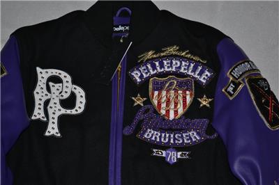 Pelle Pelle Men's American Bruiser Varsity Jacket Leather Wool