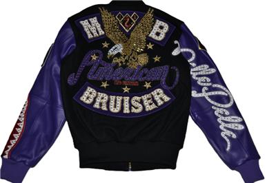 Pelle Pelle Men's American Bruiser Varsity Jacket Leather Wool