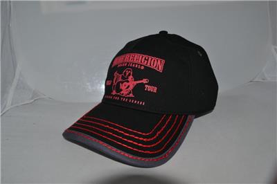 Authentic True Religion Baseball Cap Hat TR1988 BLACK RED Brand New | eBay