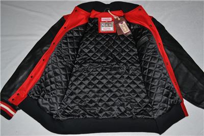 AUTHENTIC Mitchell & Ness MIAMI HEAT VARSITY JACKET LEATHER