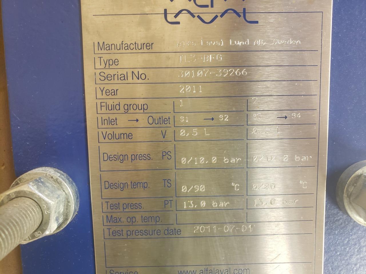 Alfa Laval TL3-BFG Brazed Plate and Frame Heat Exchanger, 5 Plates, 5 ...