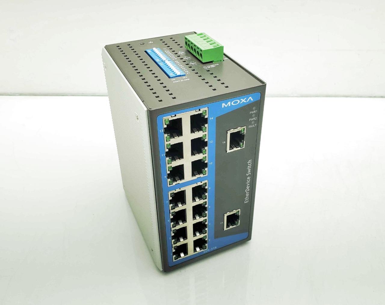 Moxa EDS316T Unmanaged Switch 16Port PLC Device Switch eBay