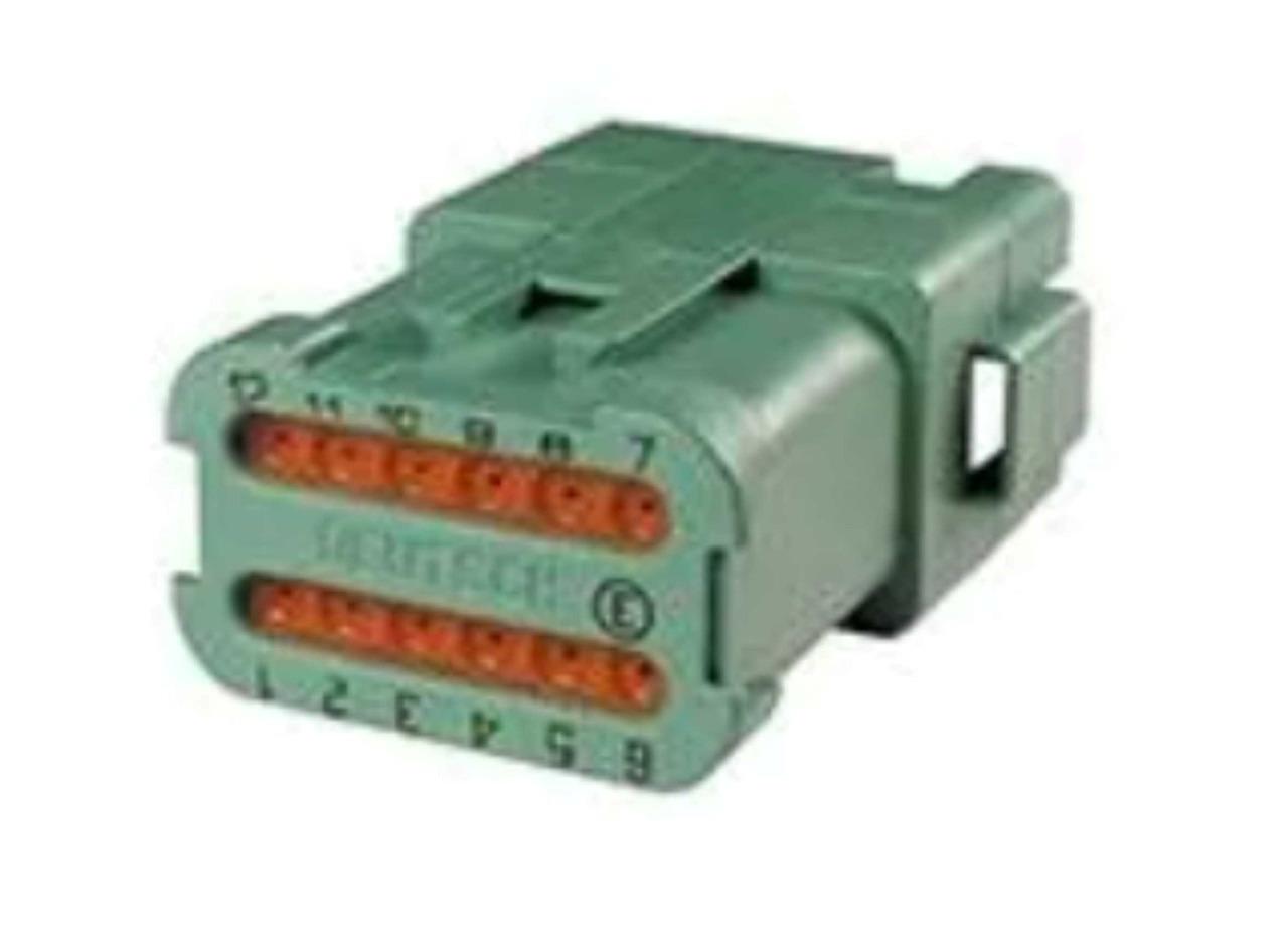 New Deutsch DT04-12PC-CE01 Connector Housing with Endcap / C-Key / 8 Pole - Picture 7 of 10