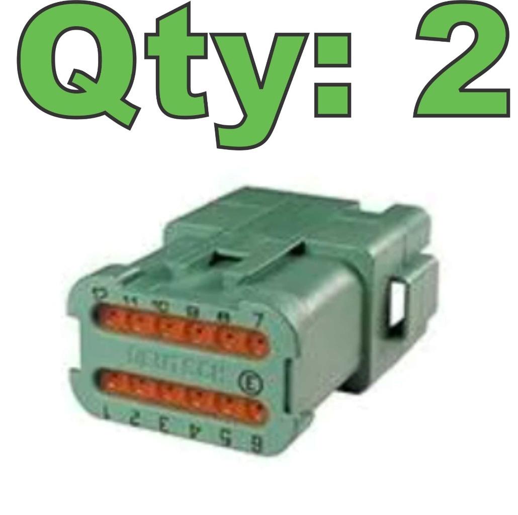 New Deutsch DT04-12PC-CE01 Connector Housing with Endcap / C-Key / 8 Pole - Picture 8 of 10