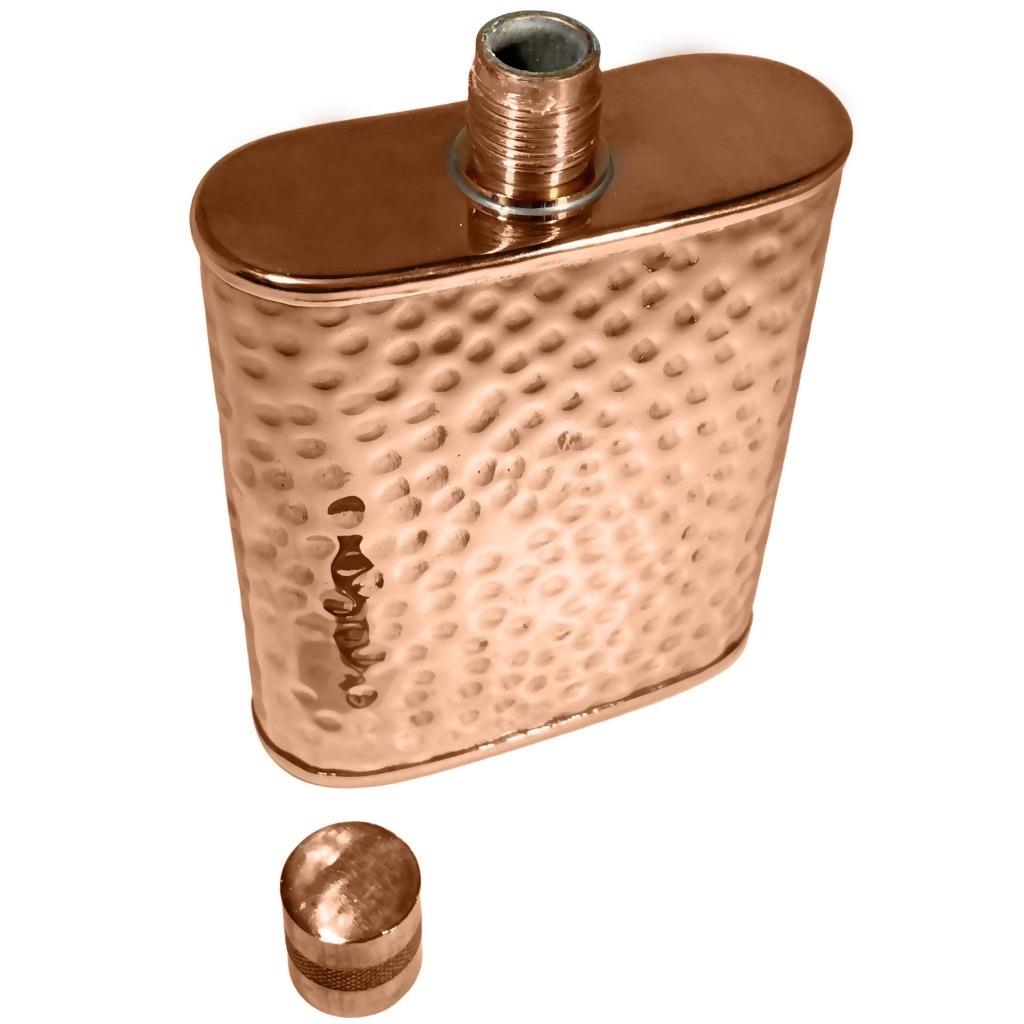 NEW HAND MADE JACOB BROMWELL FREEDOM FLASK HAMMERED COPPER 12oz MSRP $700