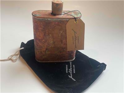 Jacob Bromwell Freedom Flask Hammered Copper 12oz Antique Patina