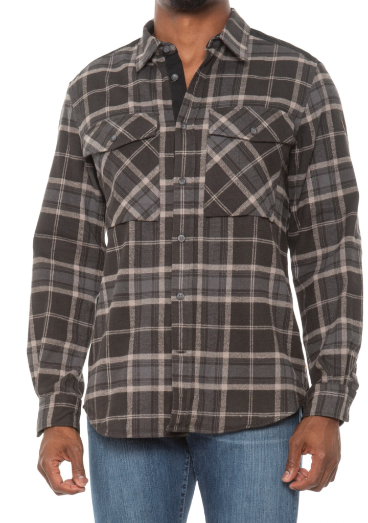 Fjallraven Ovik Cotton Twill Button Flannel Shirt Elbow Pads Collar S M L XL XXL