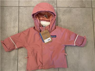 patagonia スノージャケット　 グレー/ピンク キッズ12才 New Patagonia Kids Baby Down Sweater Jacket Blue Gray Stripe