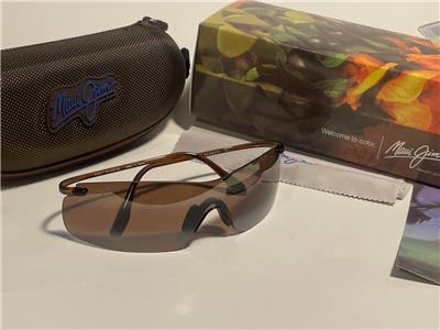 まるしさん専用 New Maui Jim BREAKWATER Polarized Sunglasses 510-26 Rootbeer