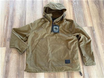 Filson Shelter Cloth Waxed Anorak Dark Tan Waxed Canvas XXXL USA