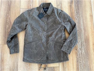 Filson Bushwax Supply Jacket Waxed Canvas Women Otter Green S USA