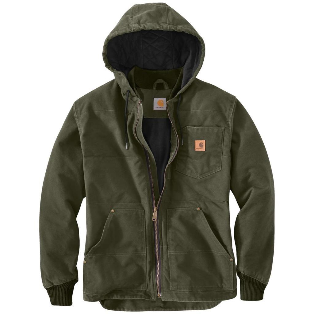 New Carhartt Chapman Sandston Duck Hooded Coat Jacket Men's M/L/XL/2XL ...
