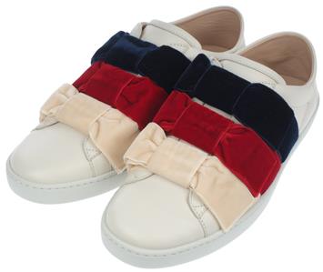 gucci velvet bow sneakers