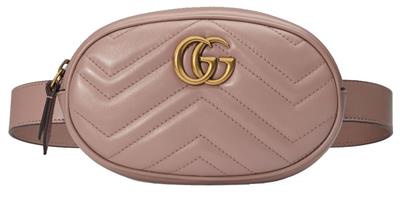 dusty pink leather gucci belt