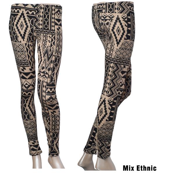 Multi-Printed High Waist Stretch Skinny Ankle Tight Leggings at ...